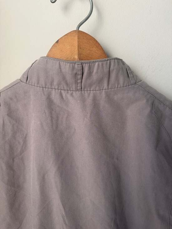 Members Only Gray Classic Racer Jacket Lightweight Zip Epaulette - Picture 7 of 9